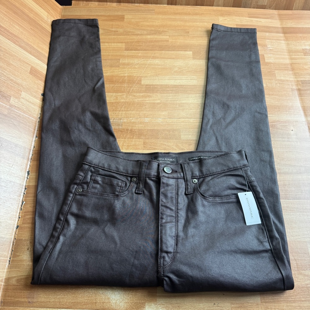 Banana Republic High-Rise Skinny Coated Jeans, size 27, NWT